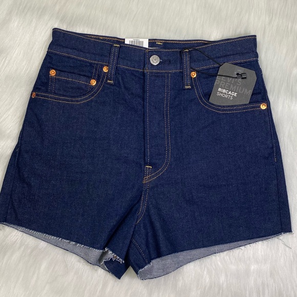 Fringe Levis Ribcage Shorts Cutoffs Jeans Western - Picture 6 of 13